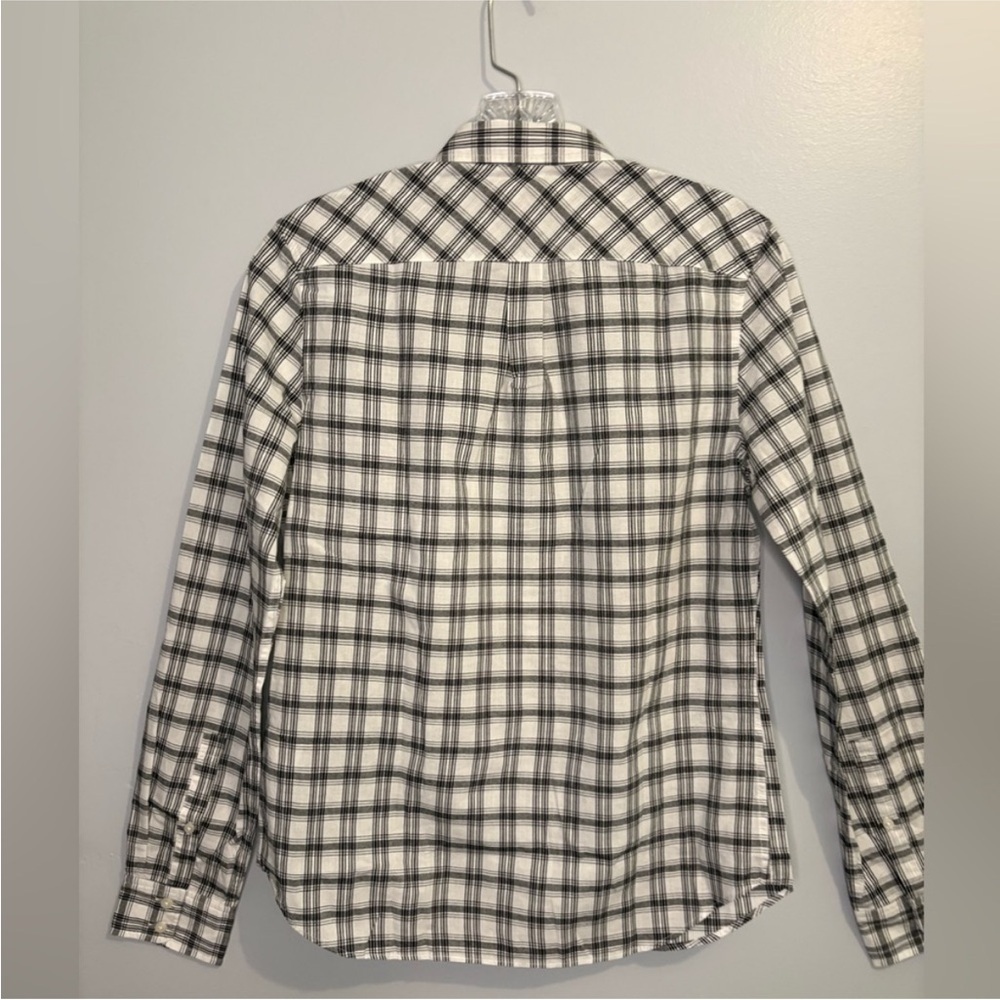 UNTUCKit Women Marina NWT 8 Black White Black Long Sleeve Button Down Shirt Top - Picture 7 of 10